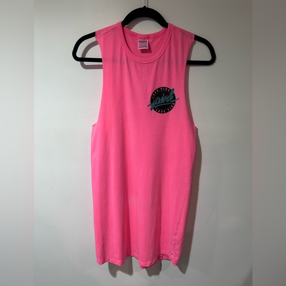 PINK Victoria's Secret Bright Pink Muscle Tee